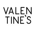 Valentines lettering over a white background