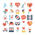 Valentines, Love, Romance, Marriage Vector Icons 3