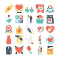 Valentines, Love, Romance, Marriage Vector Icons 6