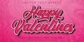 valentines love text effect editable heart text style