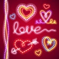 Valentines Neon Hearts