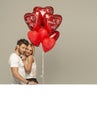 Valentines photo of young couple in love