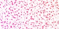 Valentines pink hearts falling vector background