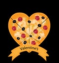 Valentines Pizza Royalty Free Stock Photo