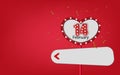 Valentines retro Heart Neon Lights Frame for Romantic Design. Il