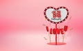 Valentines retro Heart Neon Lights Frame for Romantic Design. Il