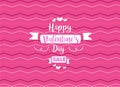 Valentines Day Sale Offer. Happy Valentines Day Card with Pink Background