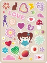 Valentines stickers