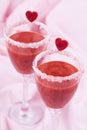 Valentines strawberry drink