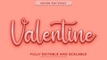 Valentines text effect editable eps file