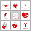 valentines week 2023 set of vector cards, Rose Day, Propose Day, Chocolate Day, Teddy Day, Promise Day, Kiss and Hug Day