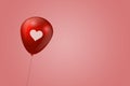 Valentines week special illustration idea. Heart created on a red balloon. Valentines Day. Empty Space