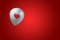 Valentines week special illustration idea. Heart created on a white balloon. Valentines Day. Empty Space