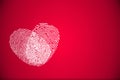 Valentines week special illustration idea. Heart shape made of Fingerprint. Empty Space