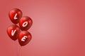 Valentines week special illustration idea. Love created on a red balloons. Valentines Day. Empty Space