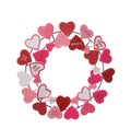 Valentines Wreath Royalty Free Stock Photo