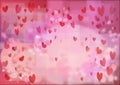 Pink en red Valentine`s background. Royalty Free Stock Photo