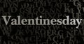 Valentinesday - 3D rendered metallic typeset headline illustration