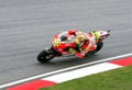 Valentino Rossi in action at Sepang, Malaysia