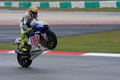 Valentino Rossi claiming world champion at MotoGP