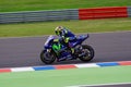 Valentino Rossi, leaving the pits.