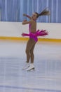 Valeriya Shevchuk from Russia performs Gold Class IV Girls Free Skating Program on National Figure Skating Championship Royalty Free Stock Photo