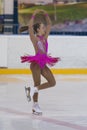 Valeriya Shevchuk from Russia performs Gold Class IV Girls Free Skating Program on National Figure Skating Championship Royalty Free Stock Photo