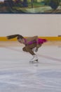 Valeriya Shevchuk from Russia performs Gold Class IV Girls Free Skating Program on National Figure Skating Championship Royalty Free Stock Photo