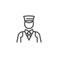 Valet Parking line icon