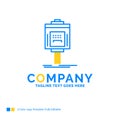 valet, parking, service, hotel, valley Blue Yellow Business Logo