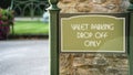 Valet parking sign outside a country manor Royalty Free Stock Photo