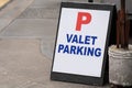 Valet parking sign service Royalty Free Stock Photo