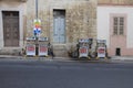 Valetta, Malta - October 22, 2020: Old working gas station on the street in Malta