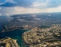 Valetta from the morning sky Royalty Free Stock Photo