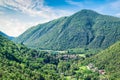 Valganna with Ganna and Lake Ganna, province of Varese, north Italy