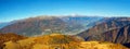 Valgerola IT - Panoramic view of Media Valtellina from Monte Rosetta Royalty Free Stock Photo