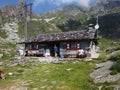 Valgoglio, Italy. View of the lodge Cernello in summer time. Italian Alps