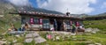 Valgoglio, Italy. View of the lodge Cernello in summer time. Italian Alps