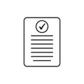 valid Document Line Icon. Editable Vector EPS Symbol