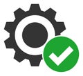 Valid Gear Vector Icon Illustration Royalty Free Stock Photo