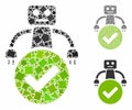 Valid robot Mosaic Icon of Tremulant Elements Royalty Free Stock Photo