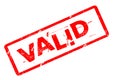 Valid - Rubber Stamp on White Background