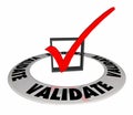 Validate Check Mark Box Confirm Royalty Free Stock Photo