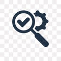 Validate vector icon isolated on transparent background, Validate transparency concept can be used web and mobile