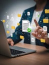 Validated Digital Documents: Secure Cloud Filing, Workflow Approval, and Data Compliance Management Royalty Free Stock Photo