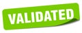 validated sticker. validated label Royalty Free Stock Photo