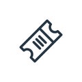 validating ticket icon vector from miscellaneous concept. Thin line illustration of validating ticket editable stroke. validating