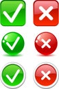 Validation buttons. Royalty Free Stock Photo