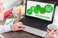 Validation concept on a laptop screen Royalty Free Stock Photo