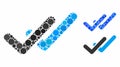 Validation Mosaic Icon of Spheric Items Royalty Free Stock Photo